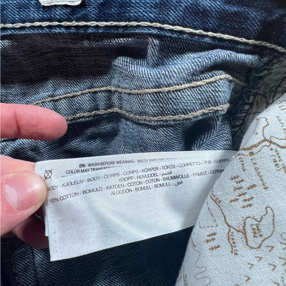 Ariat Jeans Men’s 34x32 M4 Bootcut Relaxed Western Rodeo Work Distressed Stained - Picture 6 of 11